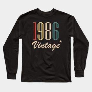 Vintage 1986 Long Sleeve T-Shirt